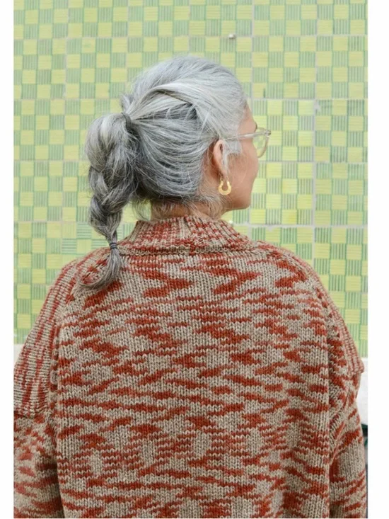 Rosa Pomar 100% Portuguese Wool Natural Horn Buttons Cardigan Casaco 02 Sz M - Picture 4 of 12